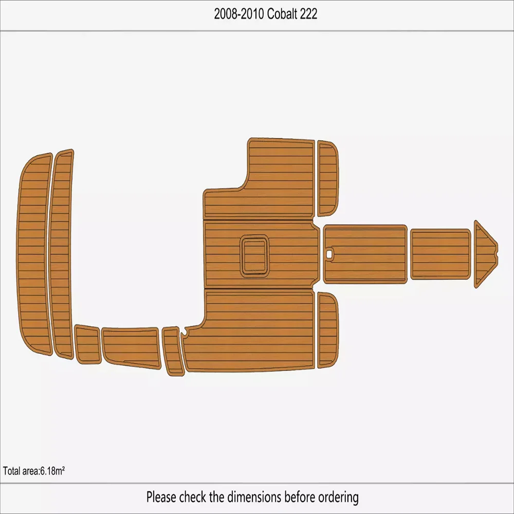 2008-2010 cobalto 222 Cockpit Swim plataforma arco 1/4 "6mm EVA espuma faux mat Marinho Flooring Teca Iate barco acessórios marinhos