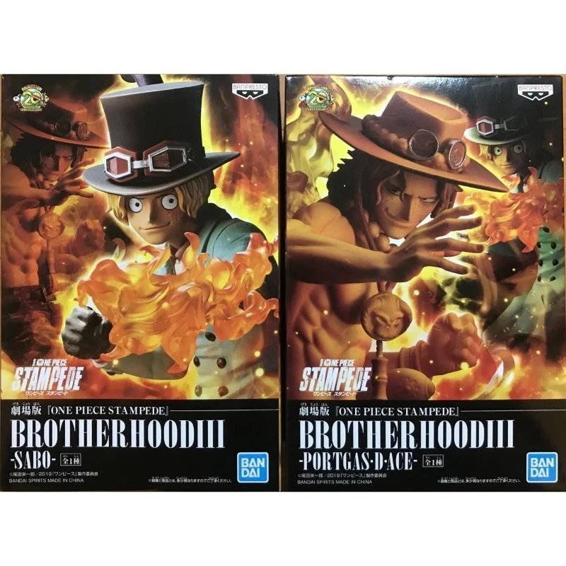Theaterversion Flammenbindung SABO Ace One Piece Desktop Ornamente Japanische Bandai Banpresto Anime Figur DekorationSTAMPEDE