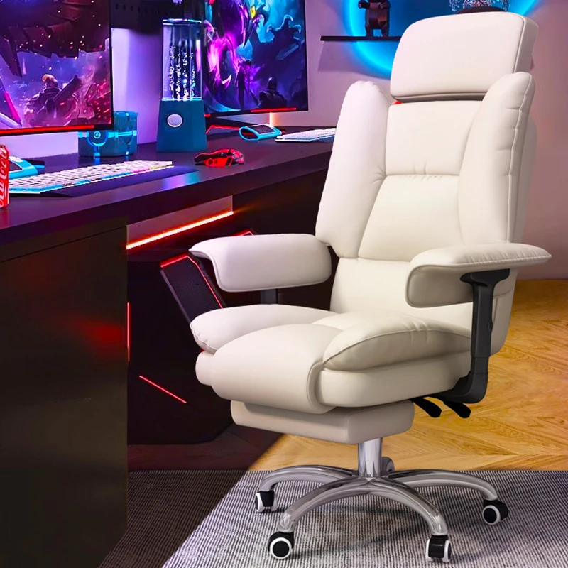 

Comfy Footrest Gaming Chairs Wheels Luxury Folding Recliner Stylish Gaming Chairs Nordic White Sillas De Oficina Furnitures