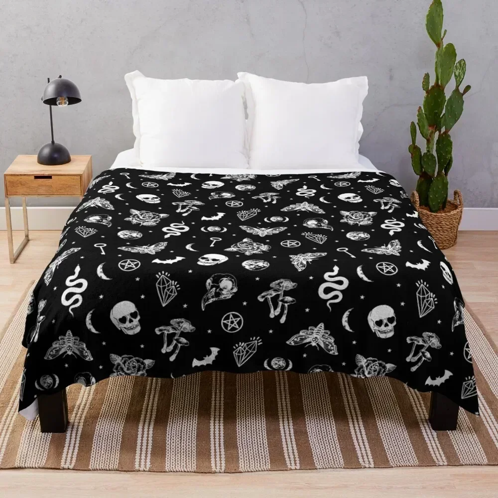 

Witchcraft B&W Throw Blanket Lightweight Warm Blanket for Indoor Outdoor Use