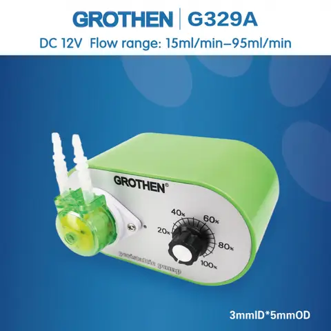 Bomba dosadora peristáltica ajustável 15-95 ml/min (0.004-0.025GPH) com adaptador universal - para laboratório/aquário, certificação CE 12V/24V DC