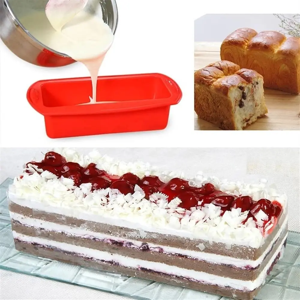 1/2pcs Rectangular Square Silicone Pans Bread Cake Deep Baking Dish Angel Food Cheesecake Mold Brownie Mould Loaf Baking Tools