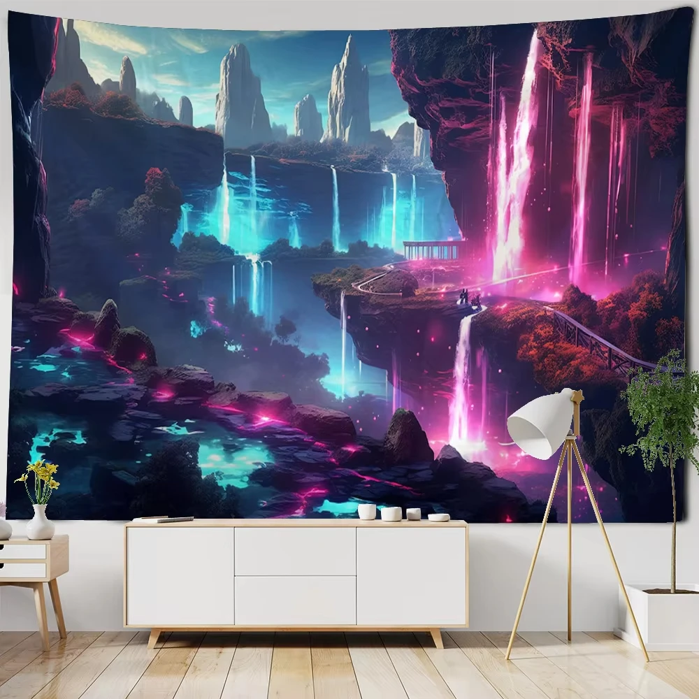Bohemia 1 piece tapestry Van Gogh cafe terrace night starry night tapestry room decoration wall cloth party tapestry background