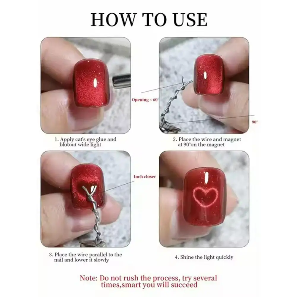 Rotonda Nail Art Cat Eye Gel Penna magnetica per smalto gel 3D Cat Eye Unghie Pittura Forte magnete Stick Manicure Strumenti fai da te M2B8