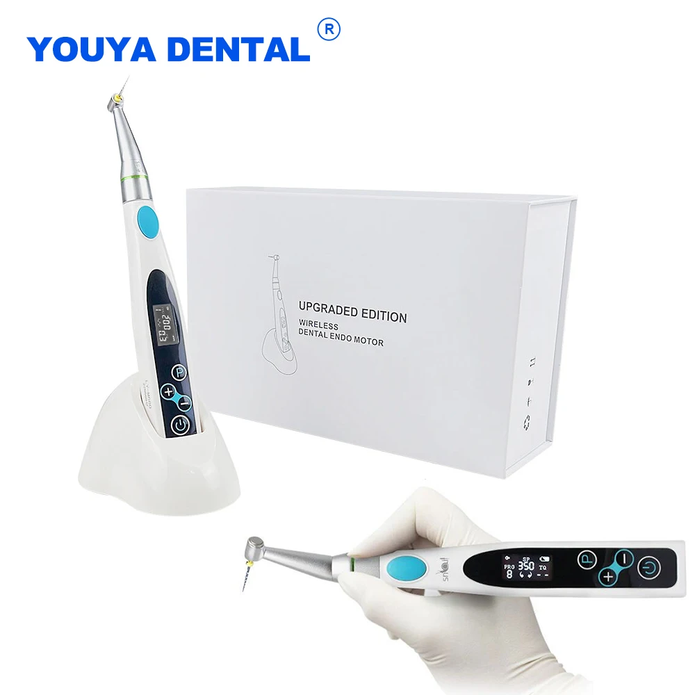 Wireless Dental Endo Motor 16:1 Reduction Contra Angle Treatment Root Canal Therapy 9Preset machine Equipment EndoMate EndoMotor