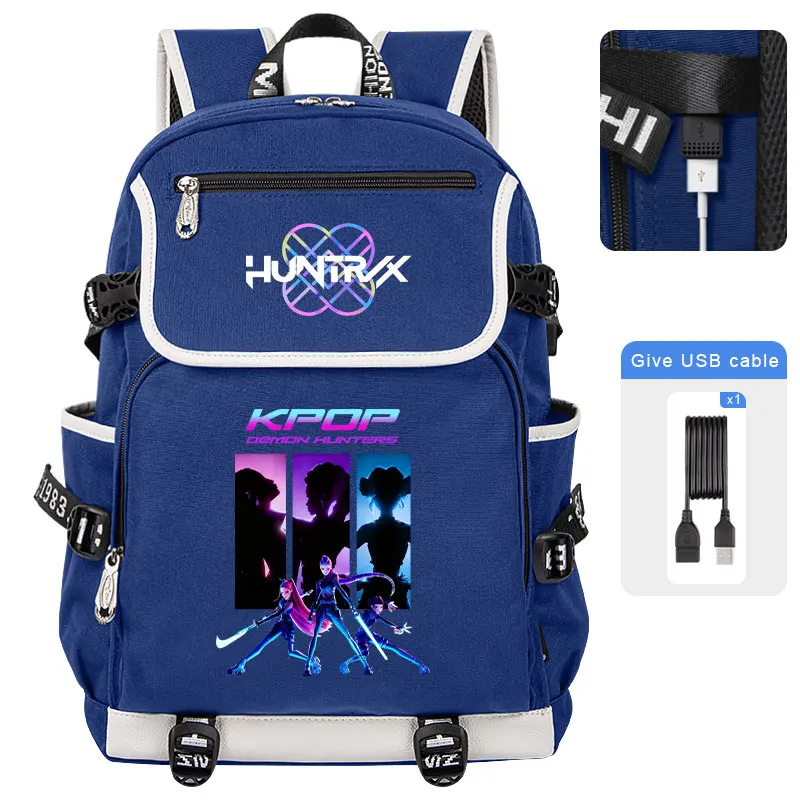 Kpop Demon Hunters Backpack for Girl Boy Student Teenager Rucksack Women Casual School Bags Travel Mochila