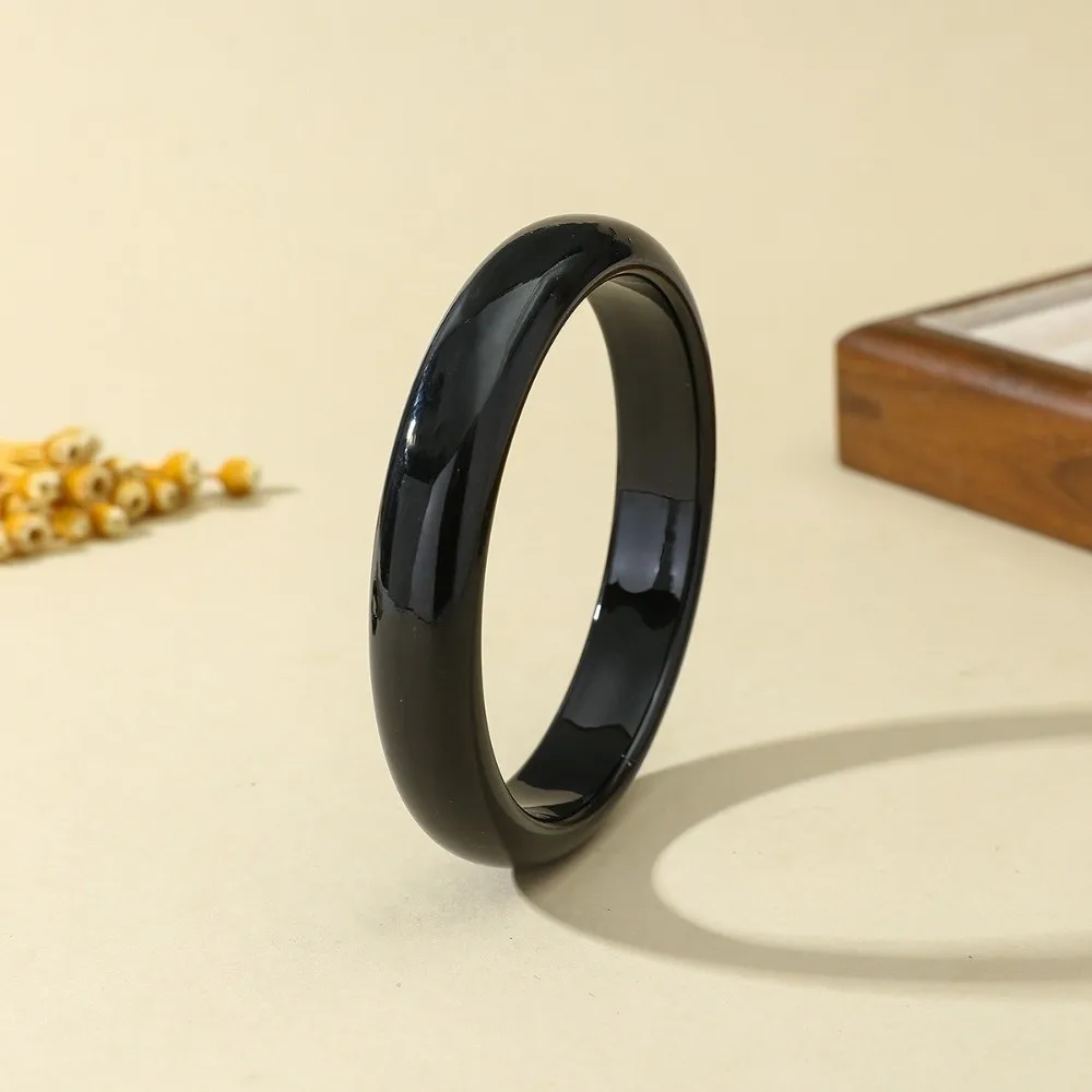 4Pcs/Set Fashion Wristband Acrylic Bracelets Set Stackable Translucent Resin Bangle Bohemia Korean Curved Tube Bangle Girls