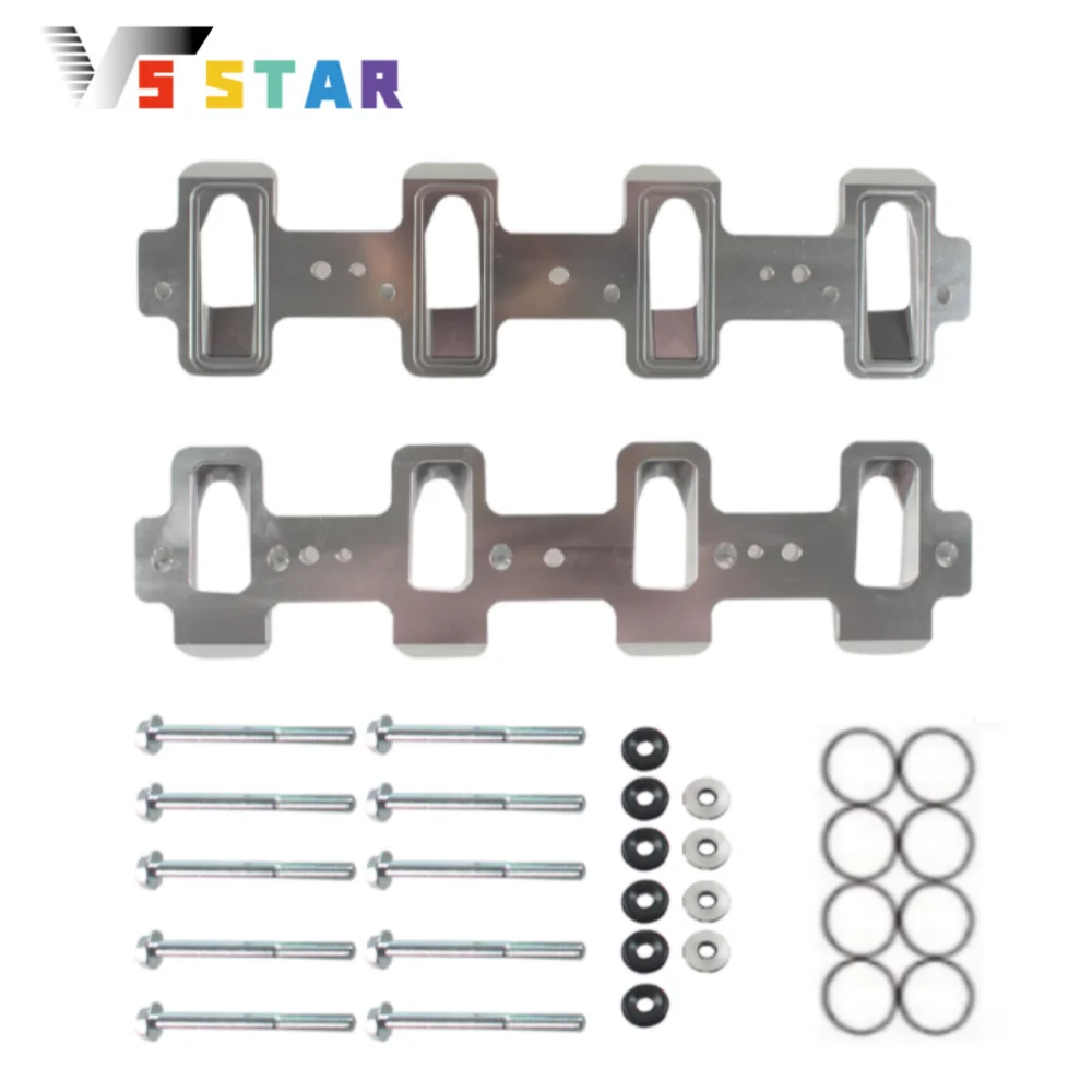 551316 Dual Fuel LS Cathedral Port Cylinder Head To Rectangle Port 90mm 130mm Intake Manifold Black Sliver For LS3 LSA ZL1 CTS-V