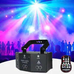 HCWE 9 Eyes Projector RGB Christmas Laser Party Light Remote Control Nightclub Lights Decoration DJ Halloween Karaoke Disco Ball