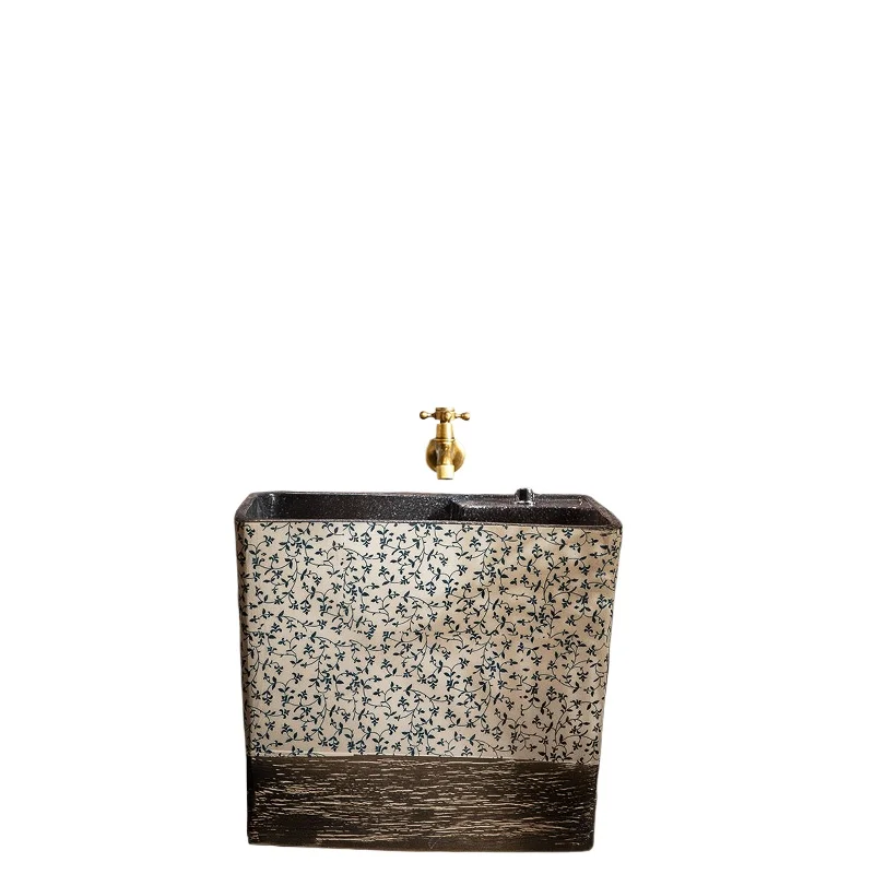 

Blue and white porcelain mop pool courtyard oversized capacity art outdoor ceramic basin bathroom balcony