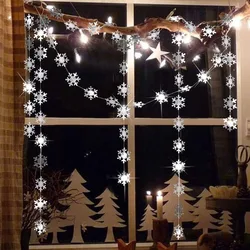 Silver Snowflake Paper Garlands Streamers Banner Winter Wonderland Onederland Party Christmas Tree Frozen Birthday Wedding Decor