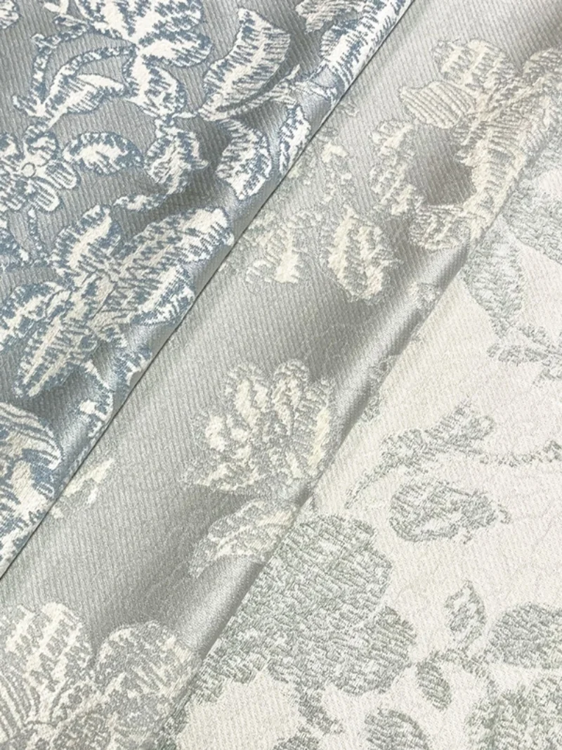 

New Luxury American Floral Chenille Embroidery Curtain Fabric Faionable Sofa Fabric 280cm Wide Zero Cut Home Textile