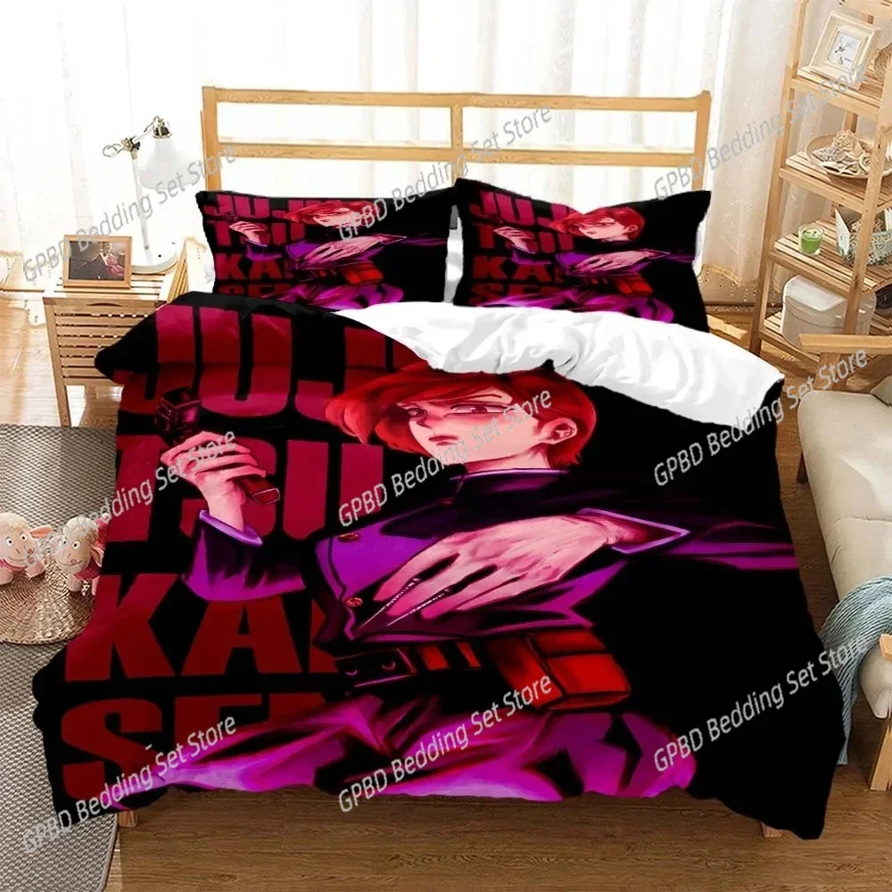 

Anime Jujutsu Kaisen Cartoon 3D Printed Bedding Queen Bedding Set Soft And Comfortable Customized King Size Bedding Set
