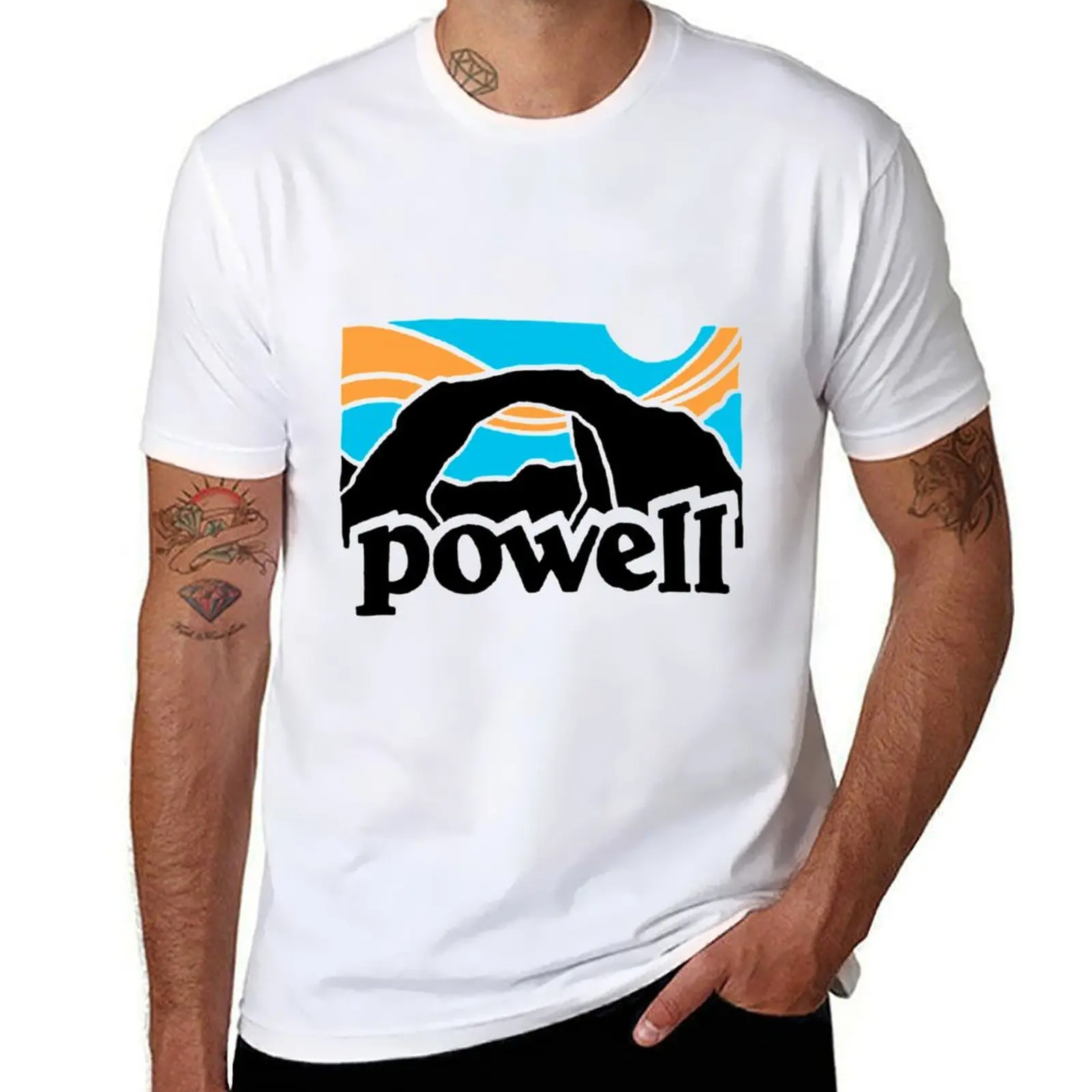 

casual high Vintage man brand t Powell shirts luxury T-Shirt Lake quality cotton for shirts shirt t Powell Lake t man men man