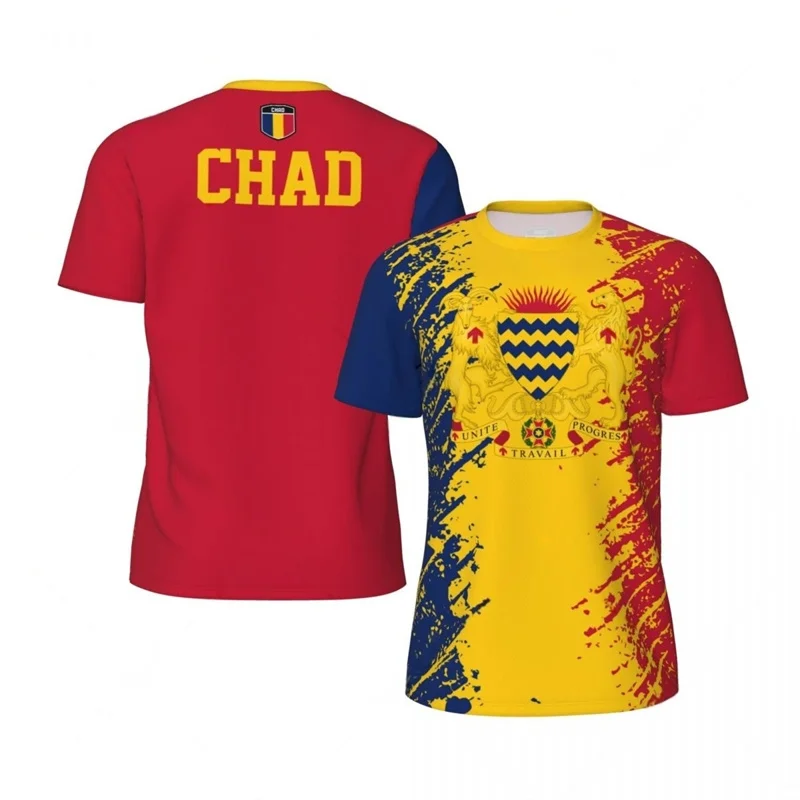 Chad Graphic T-shirt For Men Sports 3D Printed Soccer Tee Shirts Summer Fitness Loose Short Sleeve Children Football T Shirt