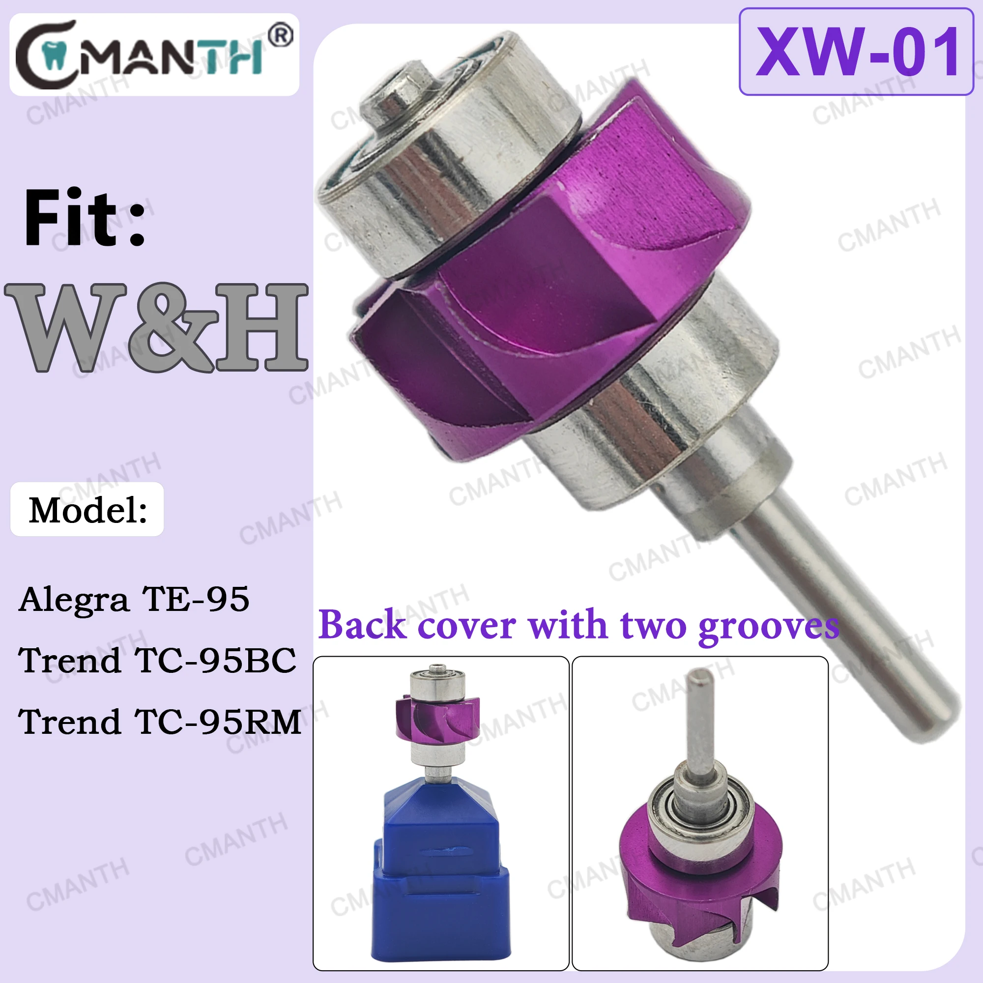 

Dental Turbine Air Rotor Cartridge Fit WH Alegra TE-95/Trend TC-95BC/RM High Speed Handpieces Replacement Ceramic Bearing
