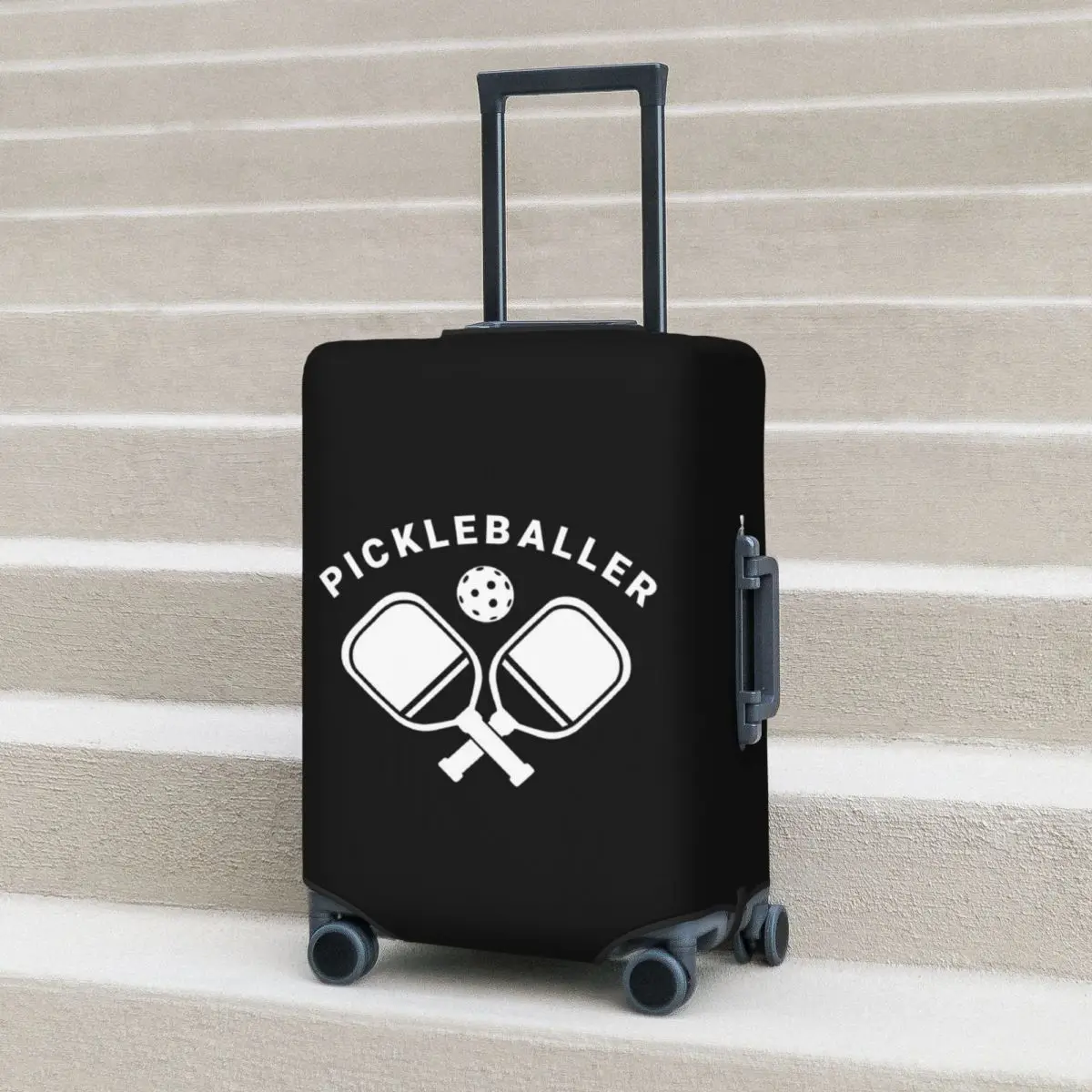 

Fun Pickleball Apparel Pickleballer Suitcase Cover Protection Elastic Travel Luggage Protector Covers for 18-32 Inch