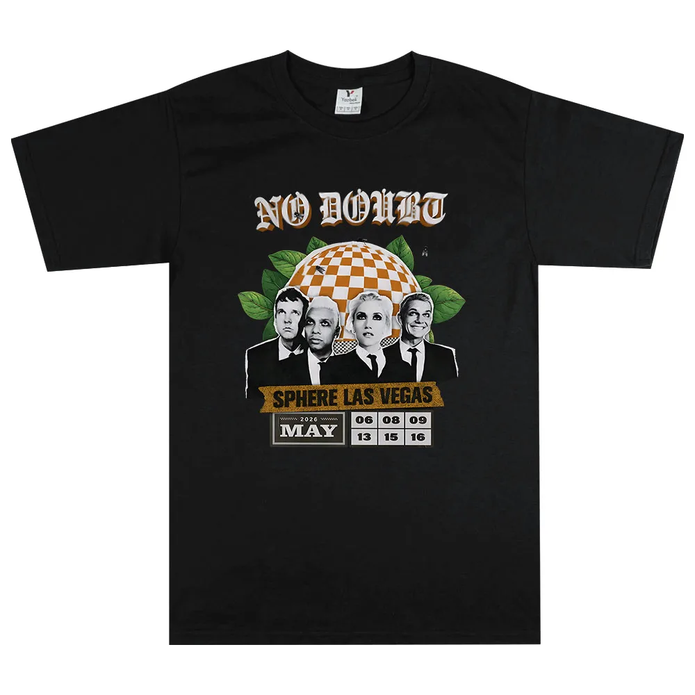 لا شك كرة لاس فيغاس بلايز روك باند الجرافيك تي شيرت مطبوع كم قصير القطن الذكور تيز للجنسين الشارع الشهير الرجال تي شيرت #1