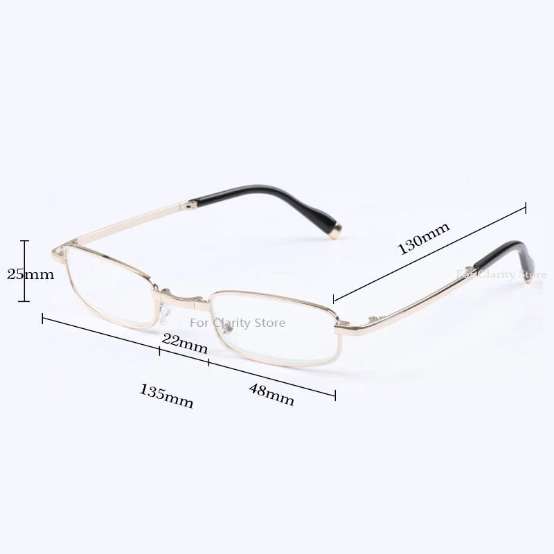 Portable Elegant Folding Reading Glasses Women Fold Temples Eyeglass With Case Belt Clip Presbyopic Glasses