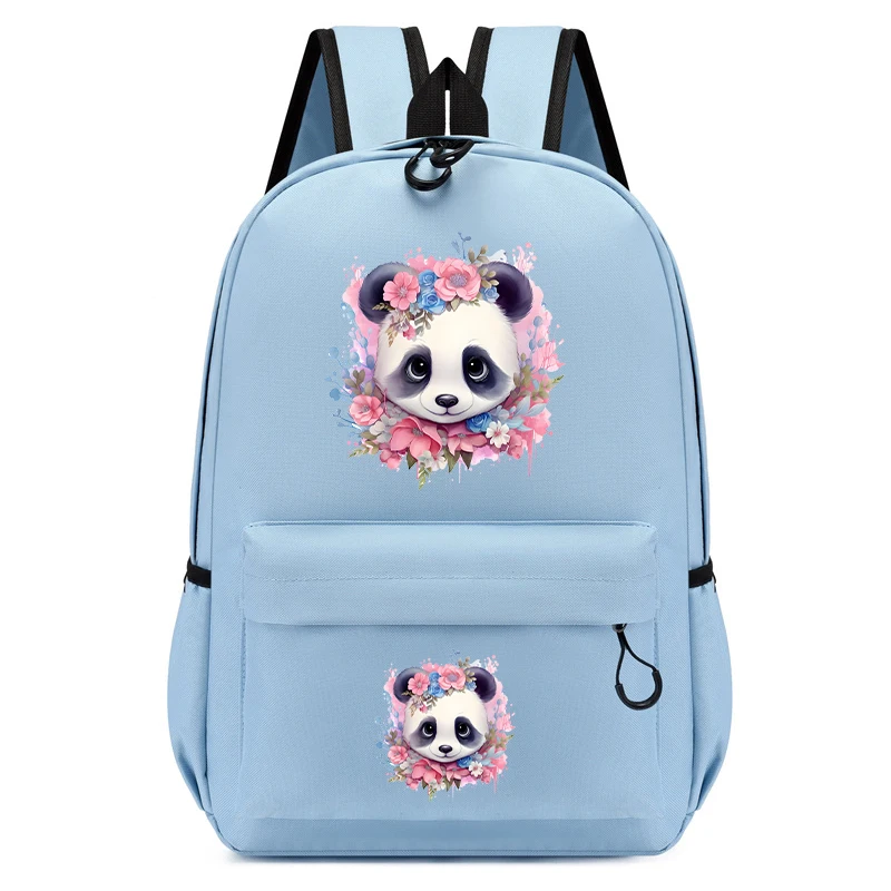 Niedliche Blume Panda Schule Rucksack für Mädchen Jungen Cartoon Schult aschen Kinder Schulranzen Kindergarten Bücher tasche Mochila Infantil Escolar