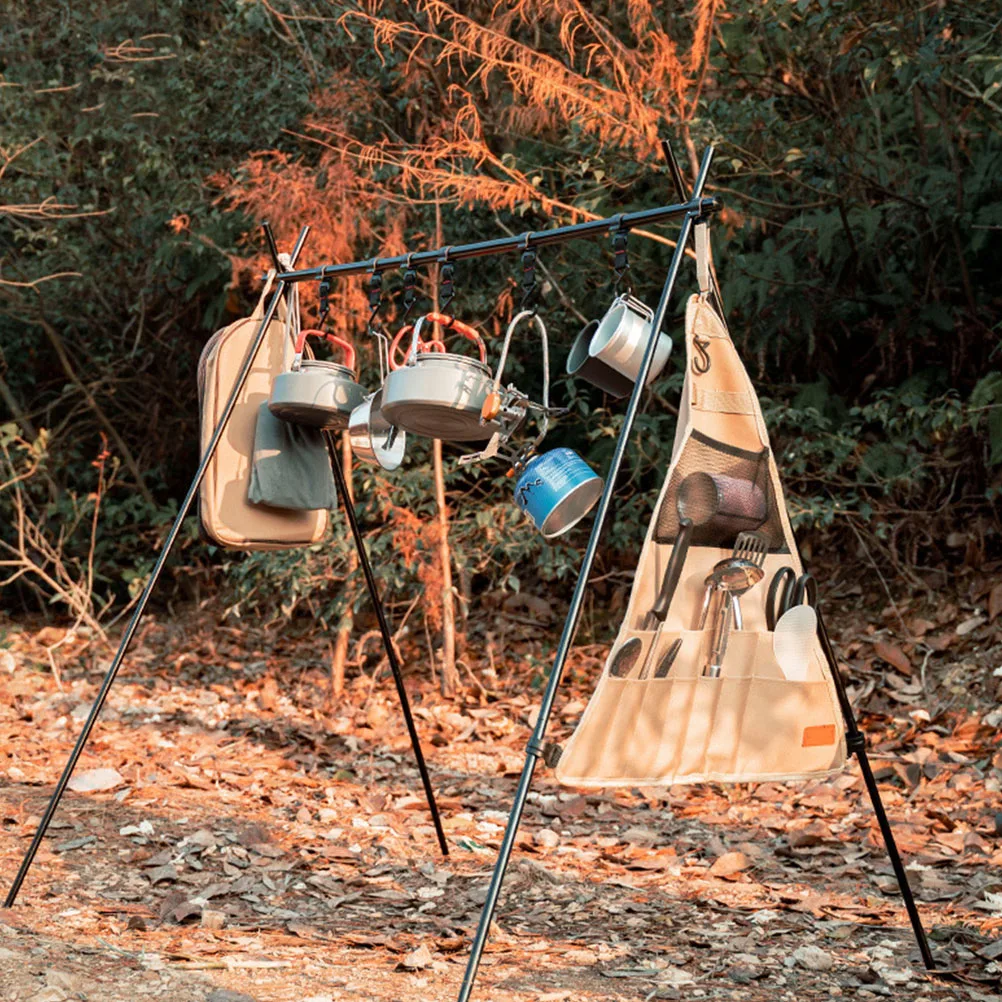 

Camp Accessories Camping Bag Cutlery Holder Triangle Tableware Cookware Storage