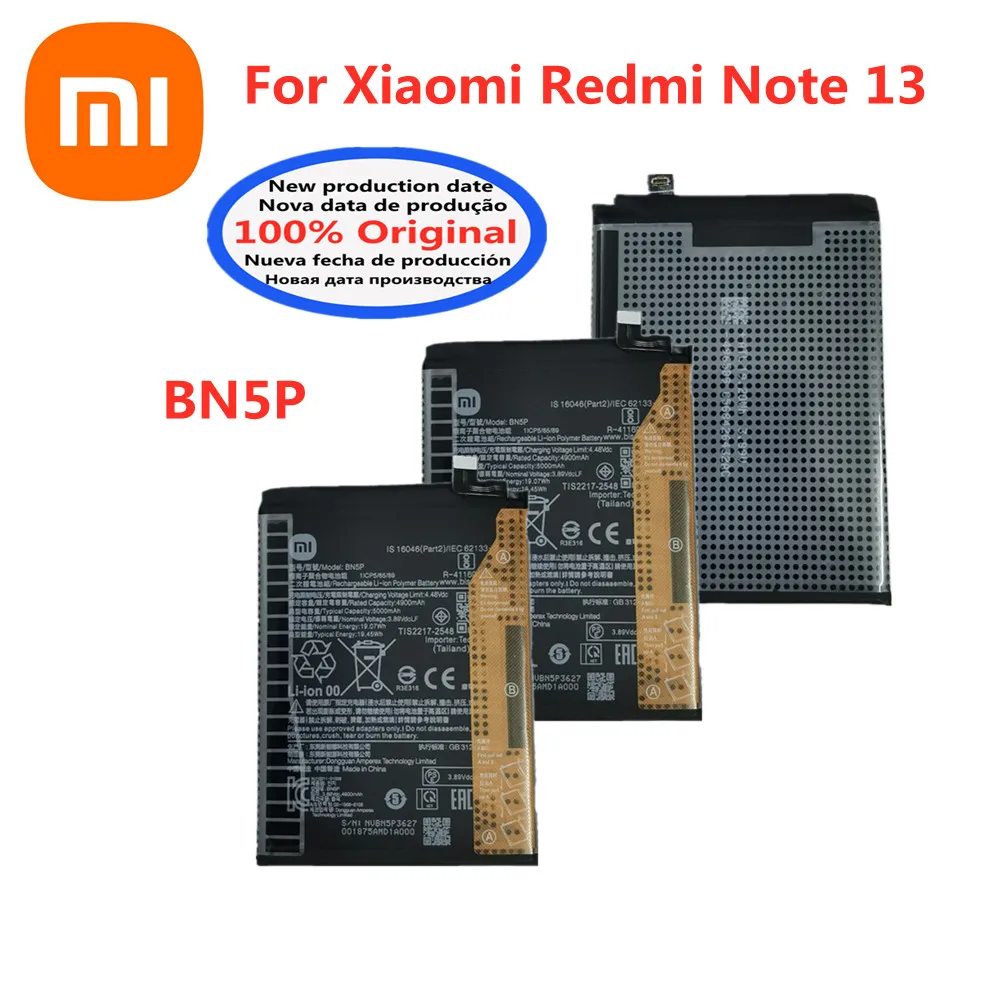 

Новый 100% оригинальный аккумулятор BN5P для Redmi Note 13 5000 мАч