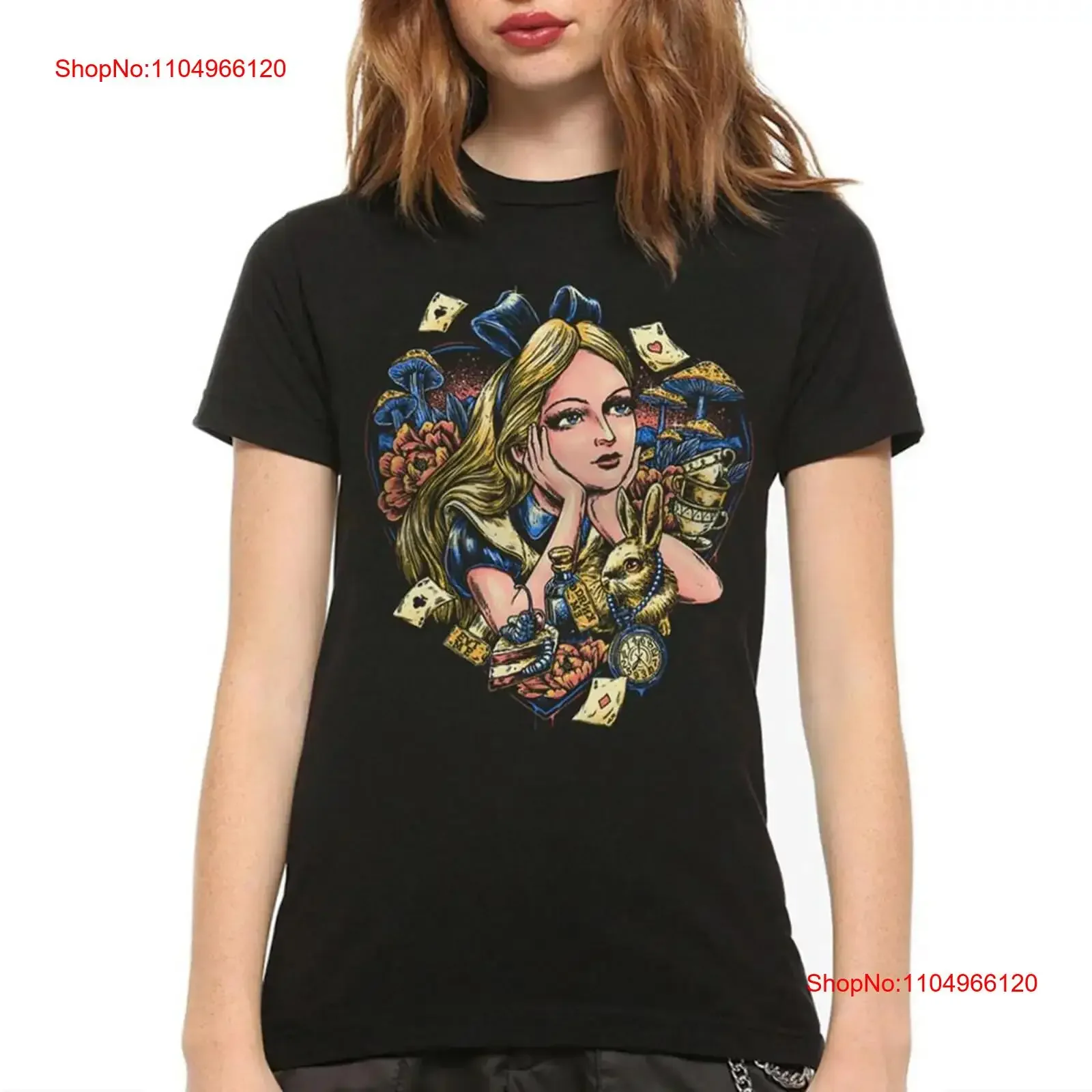 

Alice's Adventures in Wonderland T Shirt Men's and Women's Sizes WON 289375 vintage Washed streetwear Slightly Comfortable