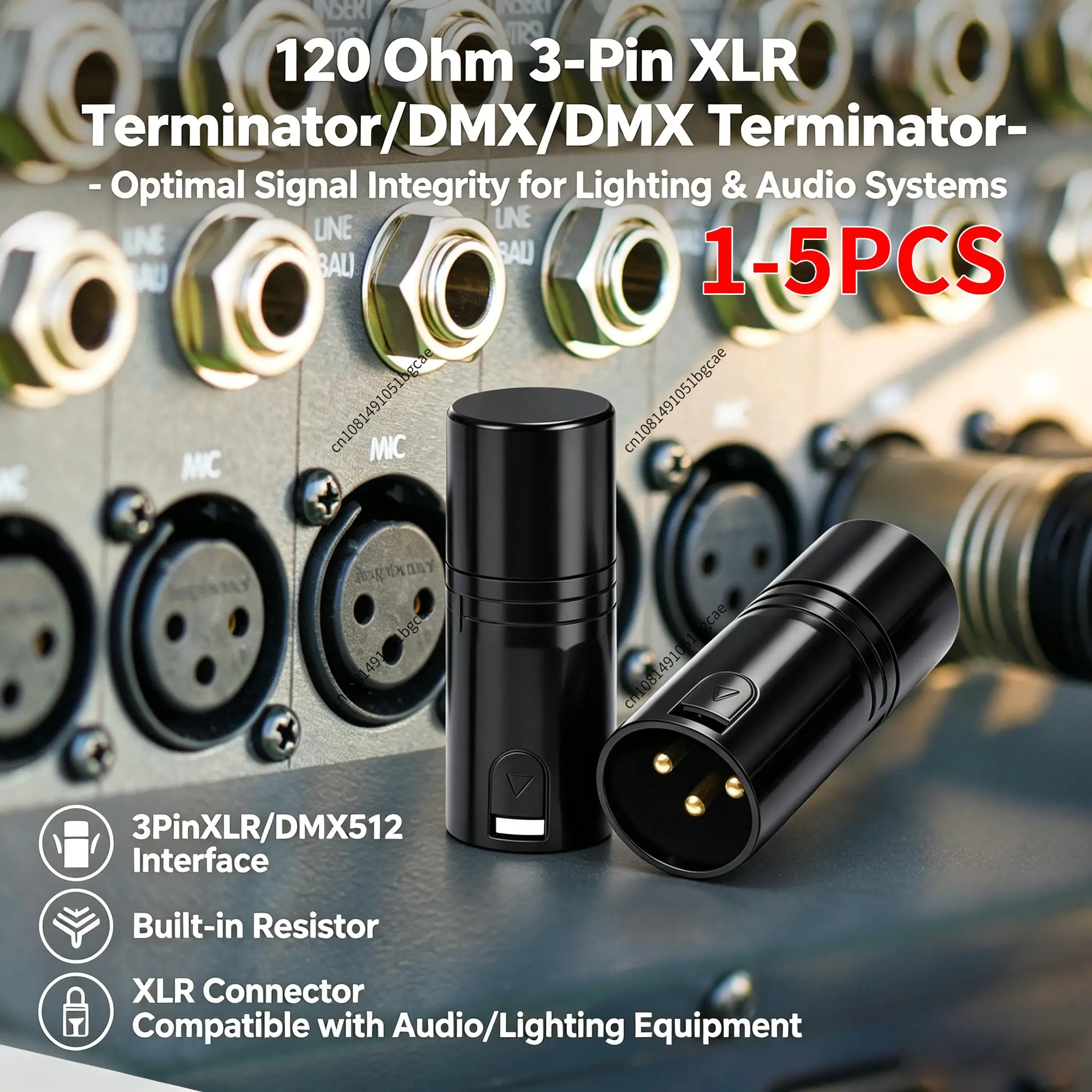 120 Ohm 3-Pin XLR/DMX Terminator Audio Converter Connector Adapter Optimal Signal Termination Resistor for DJ Party Stage Lights