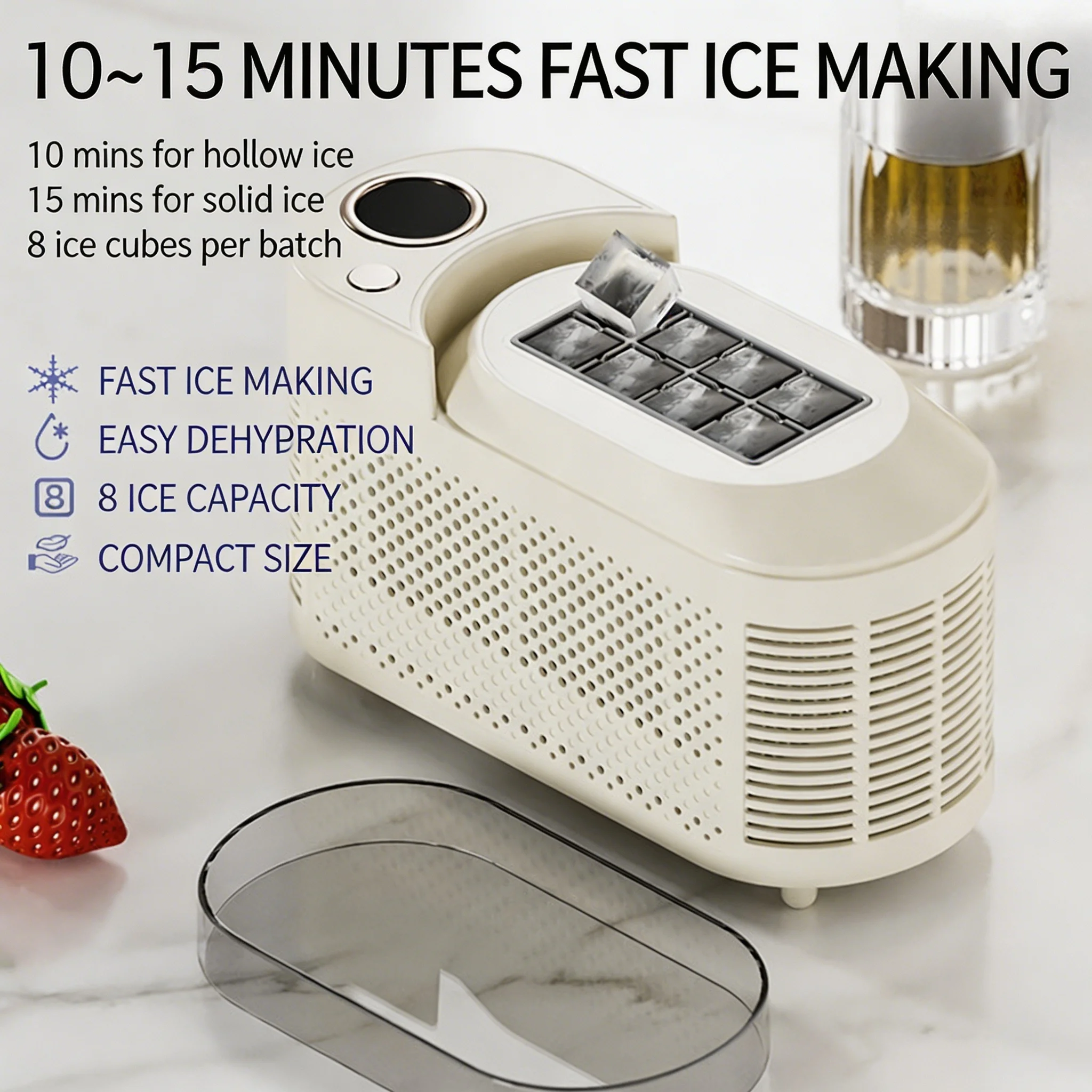 Hot Sale Portable Ice Maker USB Electric Ice Machine with Custom Service for Dormitory Office and Camping view 2