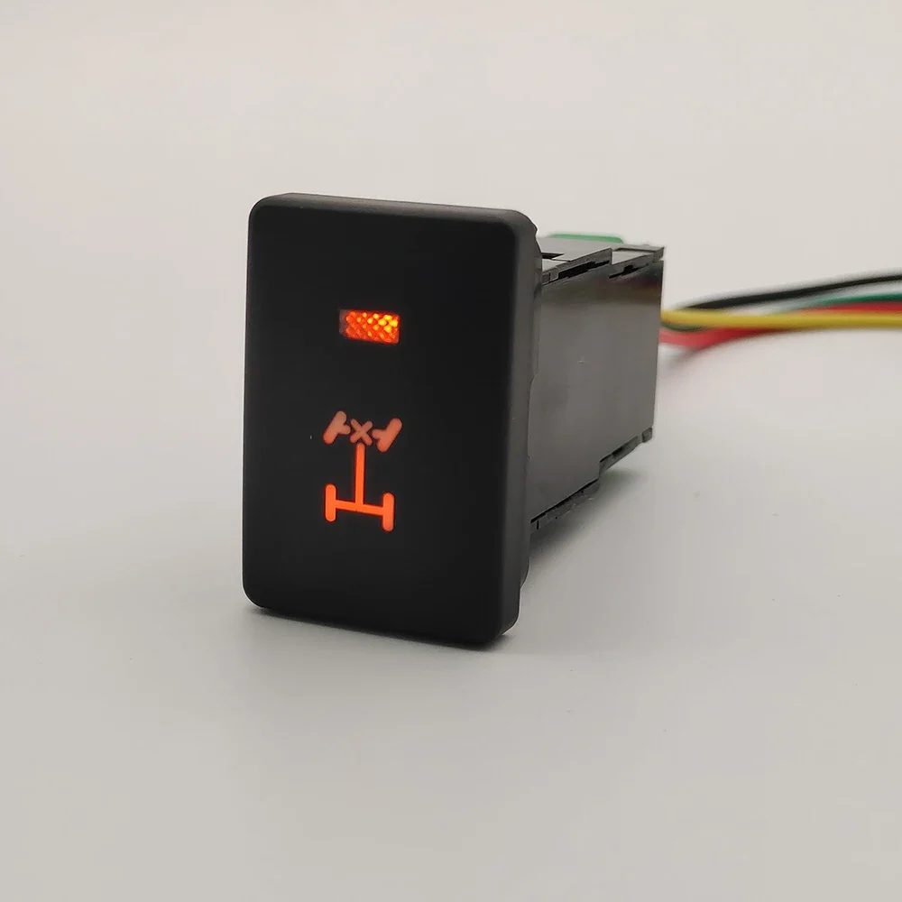 لسوزوكي جيمي 2019 2020 2021 سيارة برتقالي LED ضوء الجبهة الخلفية فرق قفل زر التبديل التفاضلي مع سلك