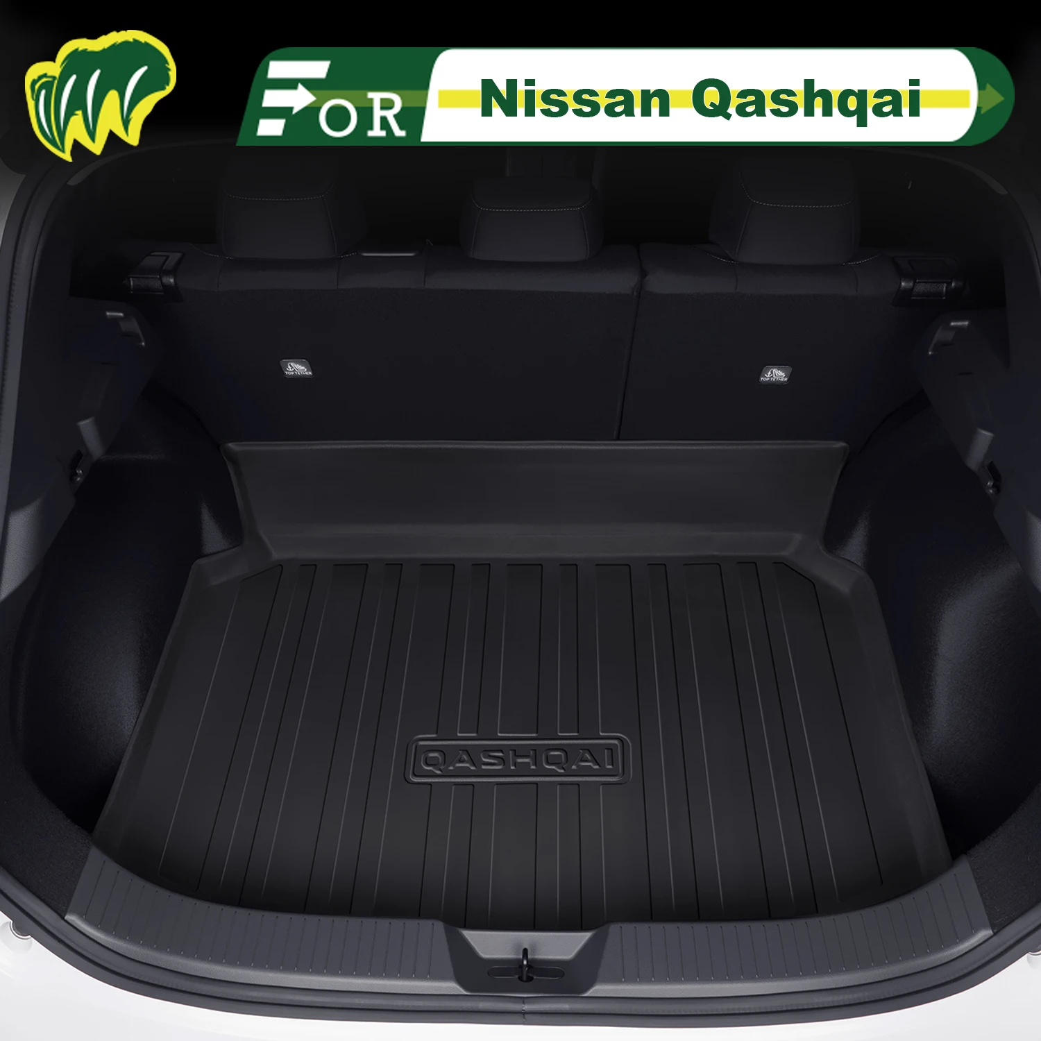

Для Nissan Qashqai 2008-2025 TPE индивидуальный коврик для багажника автомобиля всесезонный коврик для багажника 3D-образная подкладка для багажника защитный коврик для спинки стула
