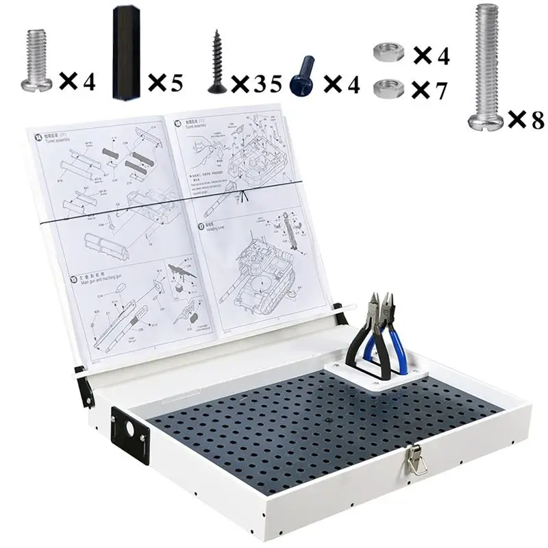 Model montażowy Pudełko do przechowywania narzędzi PVC Hobby Model Making Akcesoria Organizator Wielofunkcyjna półka na części modelu