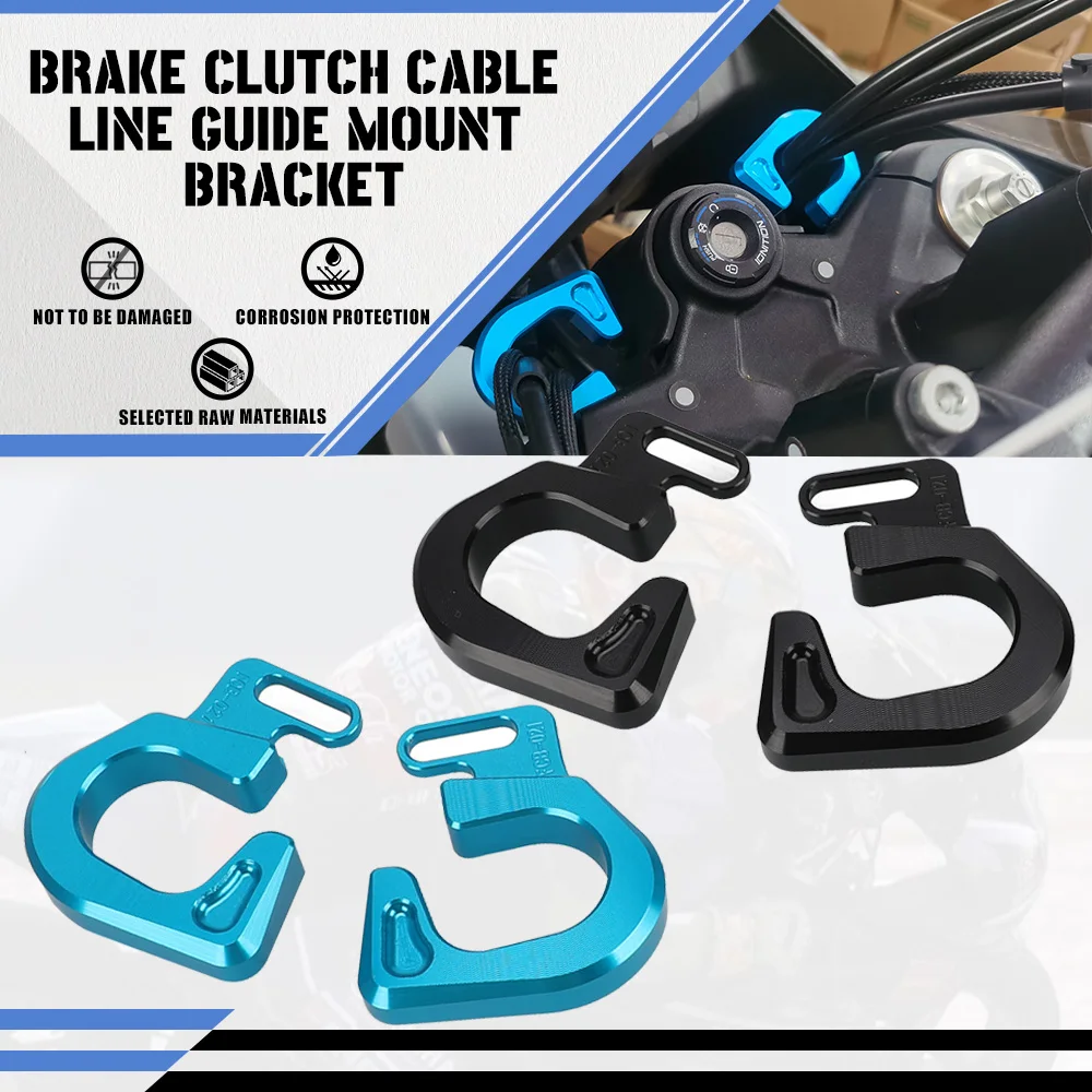 

Motorcycle CNC Aluminium Brake Clutch Cable Line Guide Mount Bracket For CFMOTO CF MOTO 450MT 450 MT IBEX450 Ibex 450 2024-2026