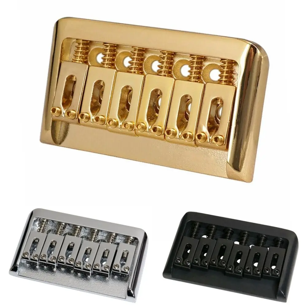 Metal alloy Guitar Hardtail Bridge Saddle Non-Vibrato Easy Operation 6-String Bridge Saddle Wrench Screws Guitar Bridge