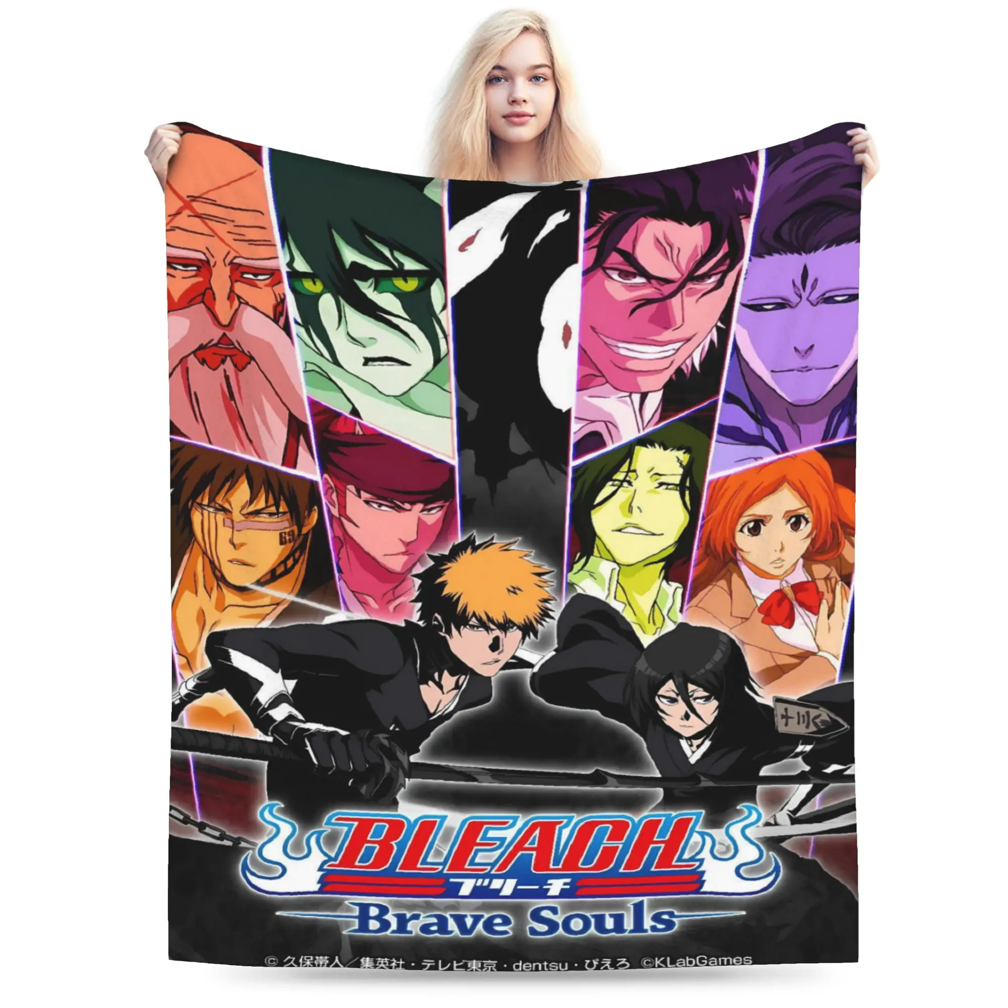Character Group Shot Blanket Quality Super Soft Bleached Bedding Throws Winter Travel Office Outdoor Pattern Bedspread