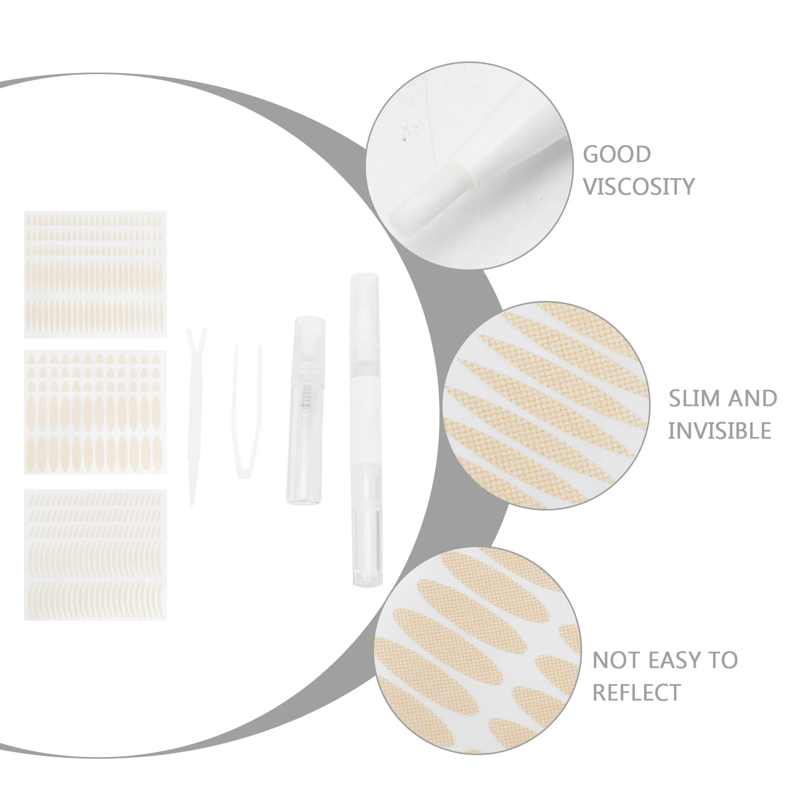 

1Set Natural Double Eyelid Tape Kit Lightweight Breathable Eye Stickers for Smooth No Waste Instant Eye Beauty Upgrade