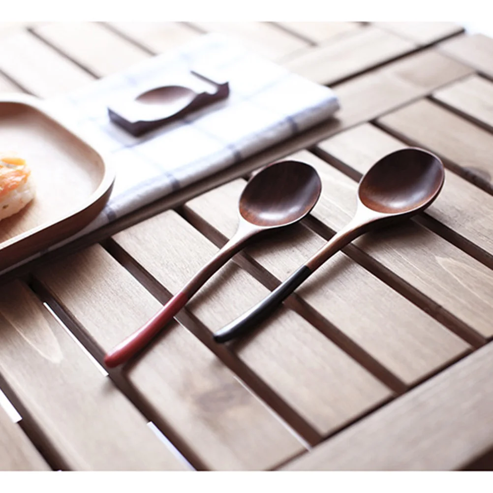 

3 Pcs Wooden Spoon Family Daily Use Tableware Japanese-style Kitchen Utensil Bamboo