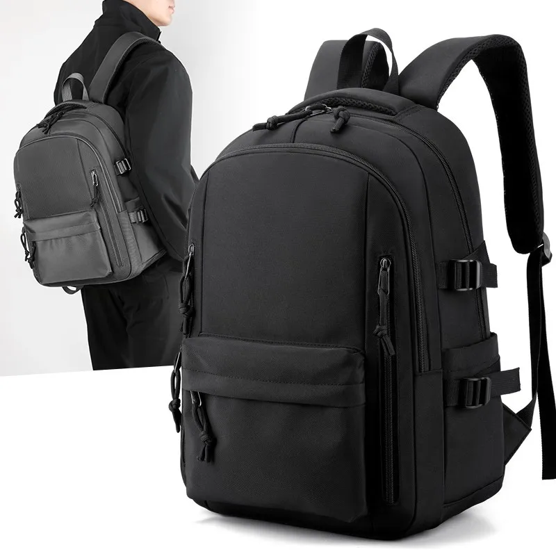 New Style Casual Men's Double-shoulder Bag, Large-capacity Student Backpack, Multi-functional Business Computer Backpack