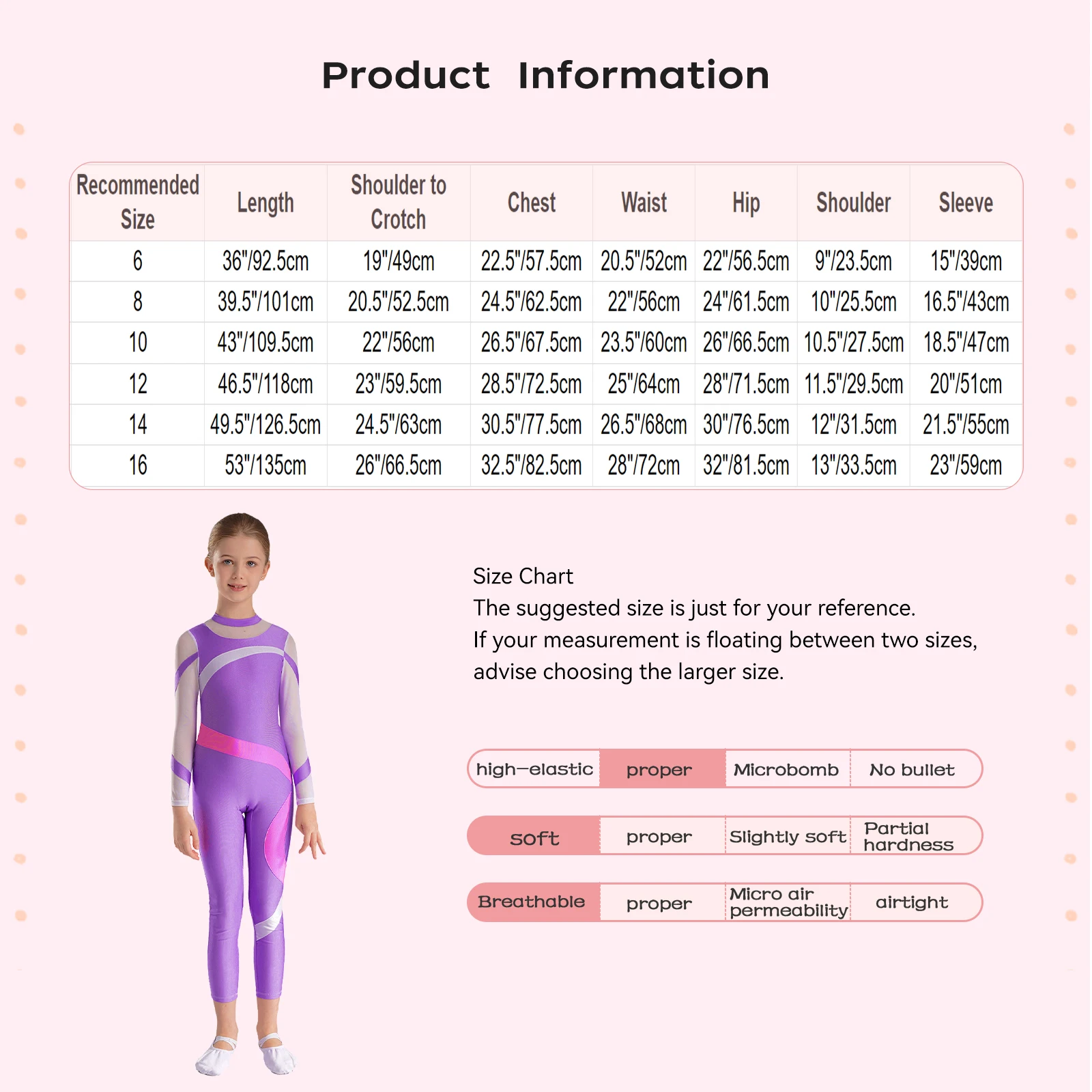 Kids Girls Ballet Dance Gymnastics Yoga Leotard Long Sleeve Sheer Mesh Jumpsuit for Figure Skating Acrobatics Stage Performance