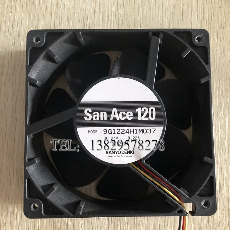 

Ltsf For SANYO DENKI 9G1224H1M037 DC 24V 0.22A 120x120x38mm 3-Wire Server Cooling Fan 12cm