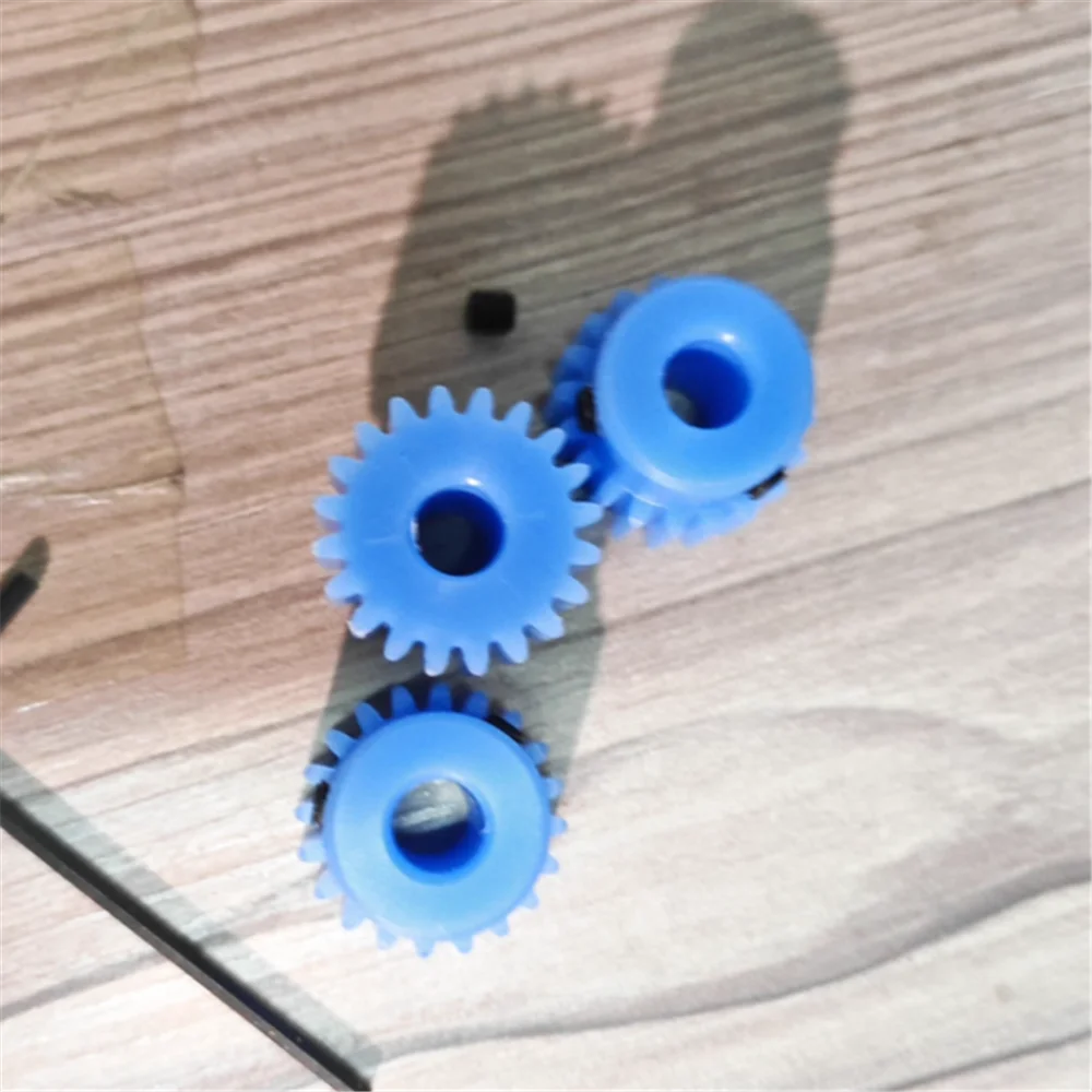 1Mod Blue Plastic Spur Gear with Step Bore Nylon Motor Gear for DIY Applications 15-60 Teeth 5mm to 12mm Bore Size