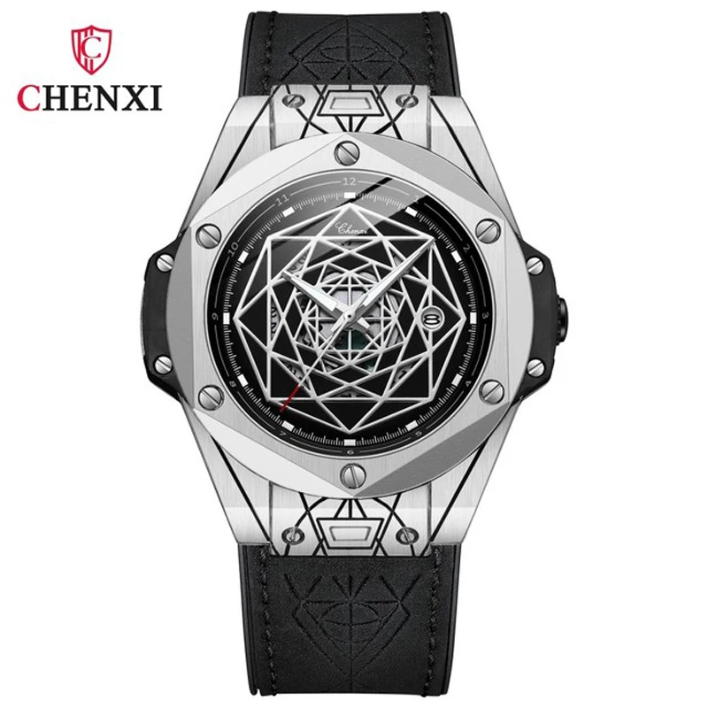 CHENXI 8249 Neue Mode Luxus Marke Sport Wasserdichte Leucht Kalender Uhr Männer Quarz Armbanduhr Relogio Masculino