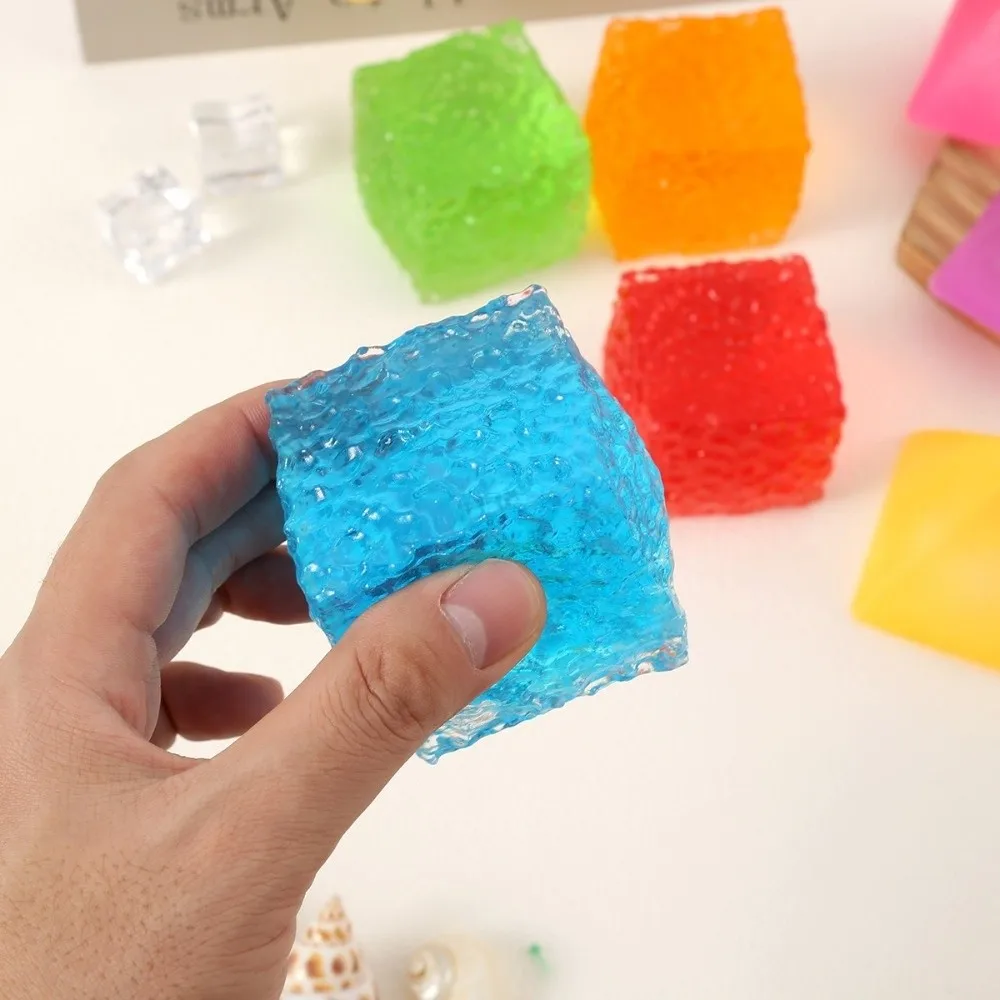New Ice Cube Squeeze Toy Maltose Slow Rebound Square Fidget Toy Stress Relief Pinch Toy Kids