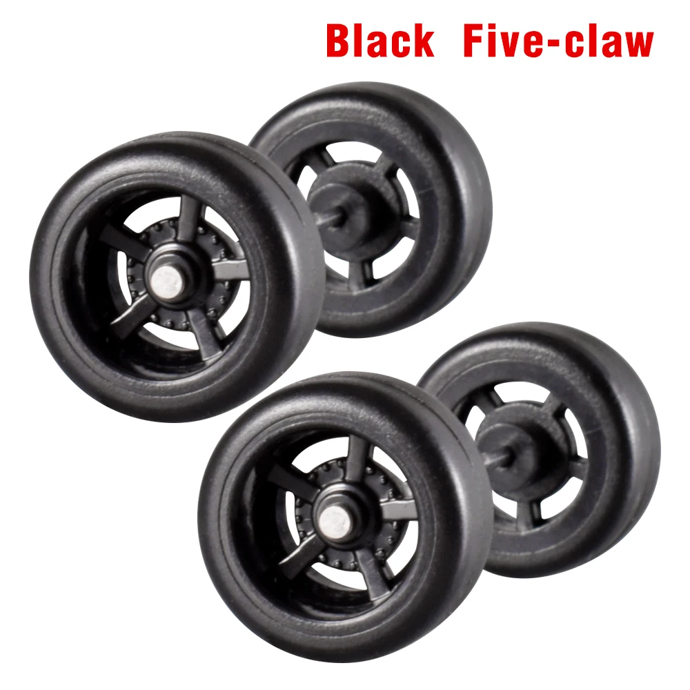 9IMOD 1/64 Alloy Car Wheels and Rubber Tires 11mm Size Rims Tires Set for Hot Wheel/Matchbox/Domeka/HW/Off-road 1:64 Car