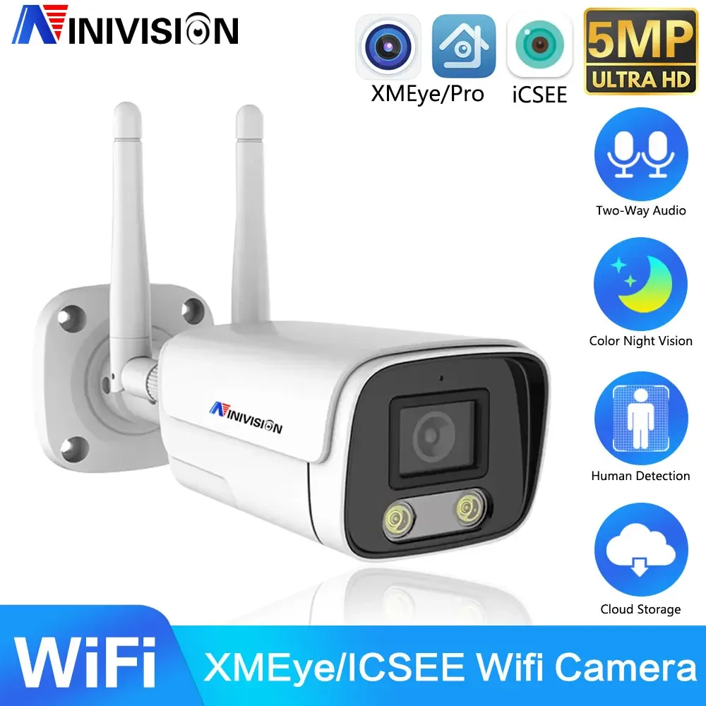 

WiFi IP Camera Security ICsee Video Surveillance XMEye Camera CCTV Wireless Audio Outdoor Indoor Color Night Vision HD 3MP 5MP