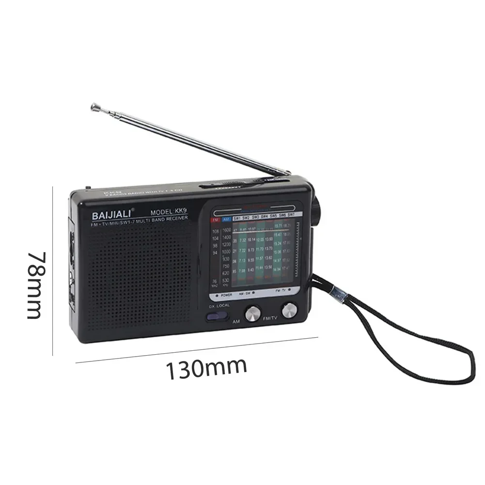 KK9 SW AM FM Radio meteorologica Radio tascabile portatile Mini ricevitore Radio ricaricabile Bluetooth per emergenza uragano Walking