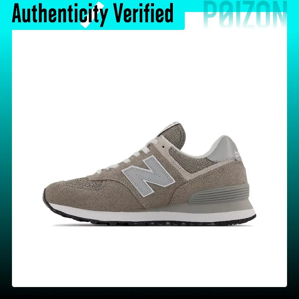 New Balance NB 574 Textile, Leather Abrasion Resistant Lightweight Low top Casual Running Shoes Women's Khaki Gray WL574EVG