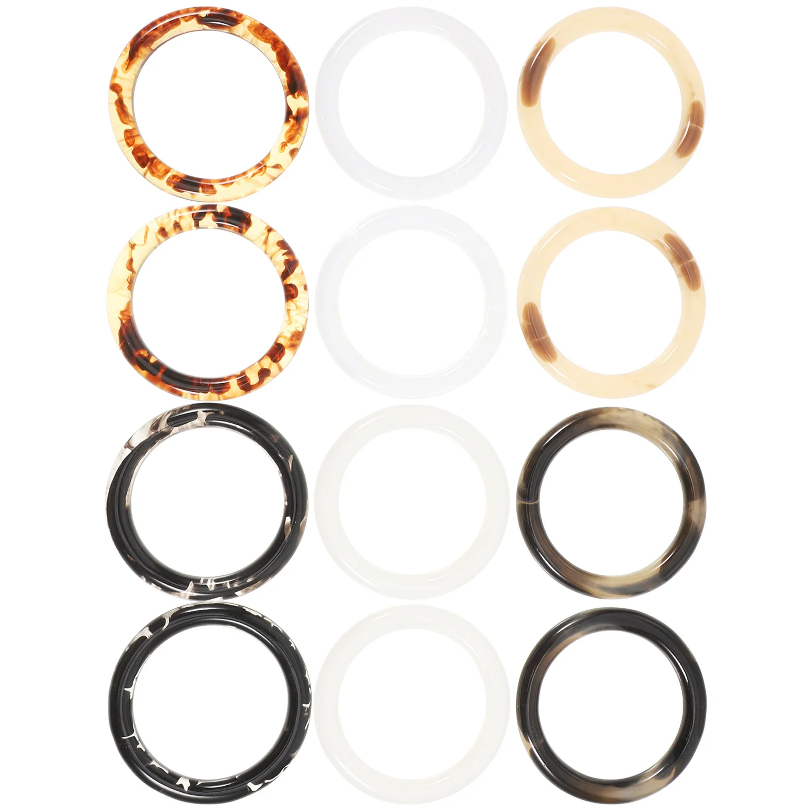 

12Pcs Napkin Rings Set Resin Stylish Napkin Holders Thanksgiving Party Halloween Table Decor Family Dining Resin Scarves Buckle