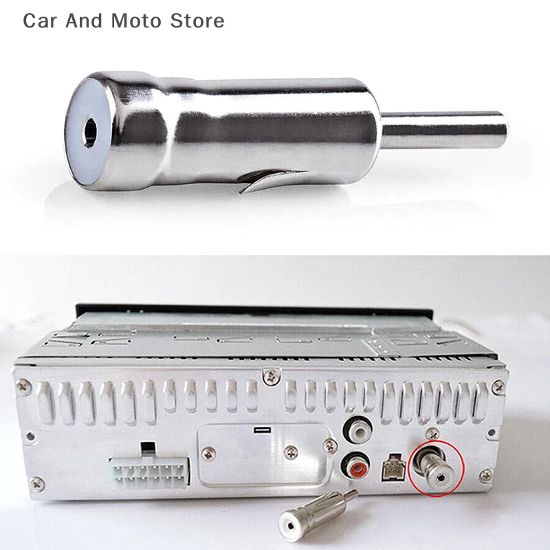 Car Radio Aerial Antenna Adapter Coax Interface Adapter DIN Jack Female To ISO Plug Male Right Angle Connector