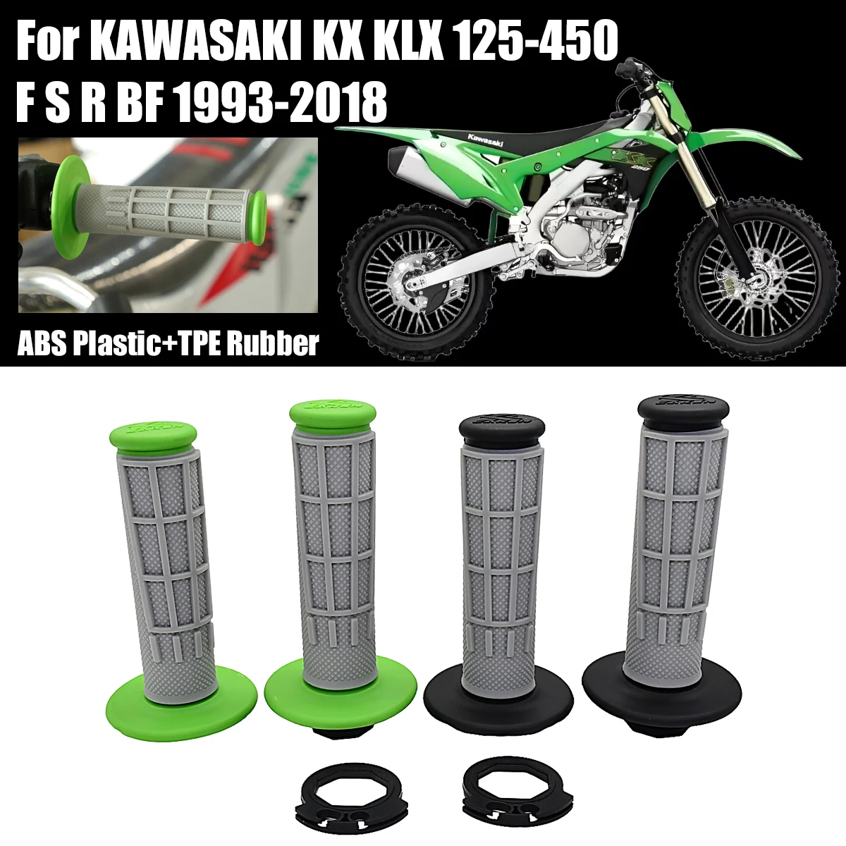 

Motorcycle Handlebar Lock-on Grips Throttle Tube For KAWASAKI KX250F KX450F KLX125 KLX250 KX 250F 450F Dirt Bike 2004-2018